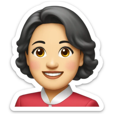 megawati sukarnoputri from indonesia party PDI Perjuangan sticker