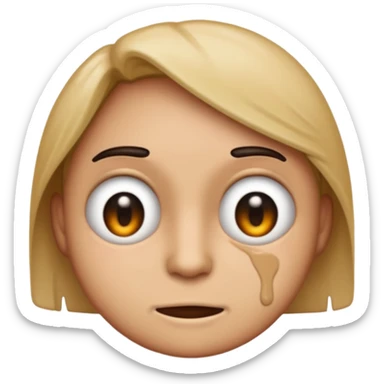 Emoji looking sideways giving dirty looks sticker