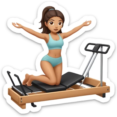 Latina girl Pilates reformer  sticker