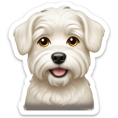 Make the dog's face a cream-colored maltese sticker
