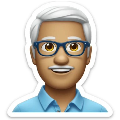 menino com pele clara com cabelo loiro e olho azul usando oculos thuig life sticker