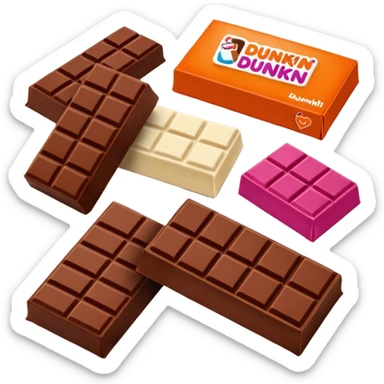 dunkin chocolates sticker