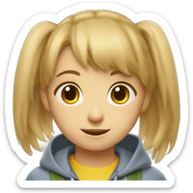 Ukrainian rabbit student sticker