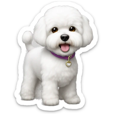 White bichon frise  sticker