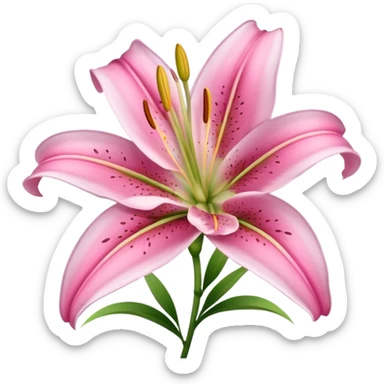 pink lily emoji sticker