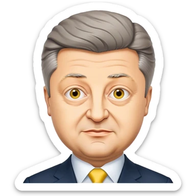 Photorealistic ex President of Ukraine Petro Poroshenko sticker