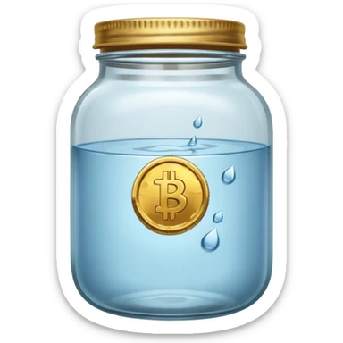 jar with a one coins sticker