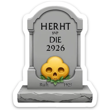ein Grabstein mit: Hier ruht die SVP 1971 - 2025 sticker