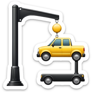 towing street icon, street pole sticker