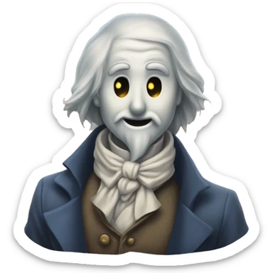 Nearly Headless Nick is a ghost in tattered noble attire with his head barely attached to his neck. Despite his eerie appearance, he carries an air of faded dignity. sticker