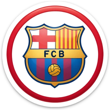 Fc Barcelona logo with minimal details sticker