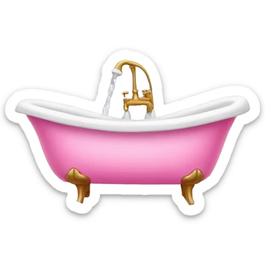 Pink bathtub with pink suds  sticker