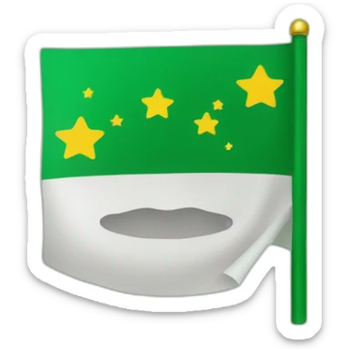 Bandera canaria con siete estrellas verdes sticker