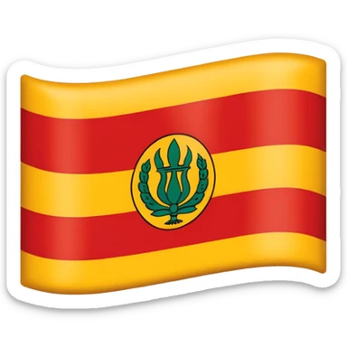 Create image of Karnataka flag just yellow strip above and red color below sticker