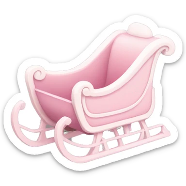light pink sleigh sticker