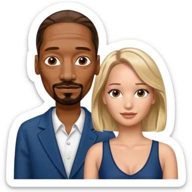  snoop dogg and Jennifer Lawrence  sticker