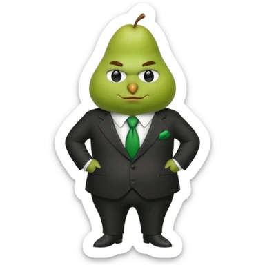 birne verkleidet als mafia boss mit geischt mann soll die brine erkennen  sticker