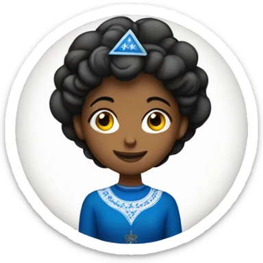 Girl in hanukah sticker