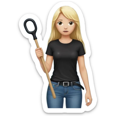 Bdsm male dominant wearing jeans black T-shirt and holding a flogger watching from outside blonde long hair sub with a collar showering with suds all over her sticker