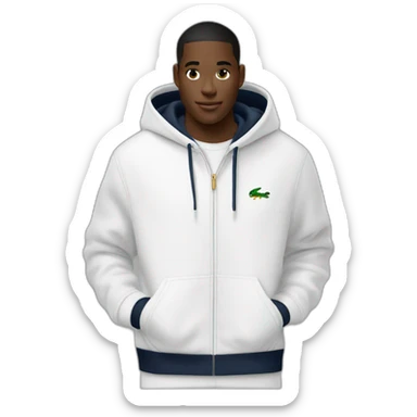 Lacoste tênis black friends with white lacoste hoodie sticker
