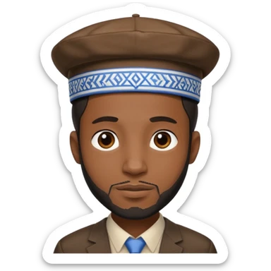 Black Jewish man sticker