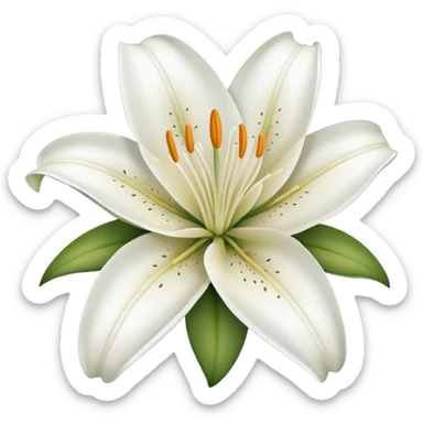 Lily flower sticker