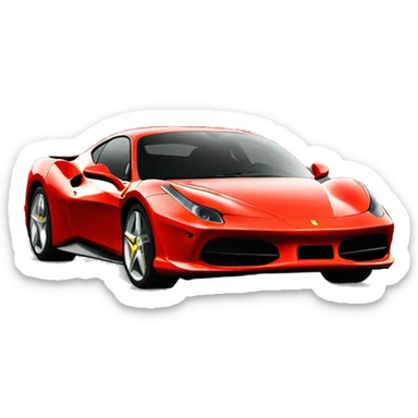 Ferrari car with a viking logo on it sticker