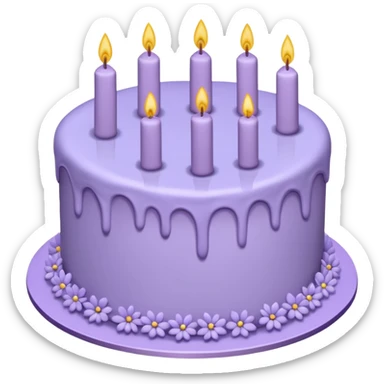 Aesthetic gorgeous beautiful pretty inspo Lavender cake with lavender flowers  sticker