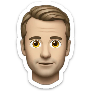 macron head with a psg shirt sticker