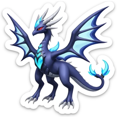 Lunala-Darkrai-Dialga-Fakémon-hybrid-creature (full body)  sticker
