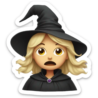 witch sobbing sticker