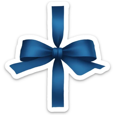 dollars in a dark blue bow sticker