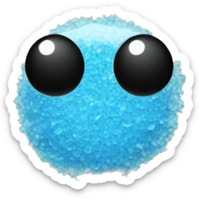 Plastic Bag with Blue Crystal Powder Inside  sticker