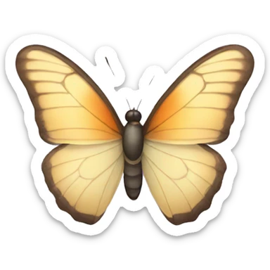 a butterfly with a cute face sticker