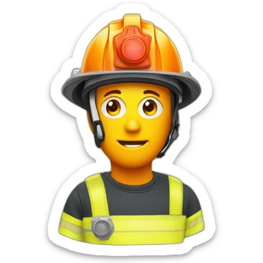 orange-lightbulb-with-yellow-eyes-and-yellow-filament-and-orange-fireman-helmet sticker