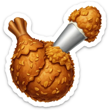 fried chicken drumstick sticker