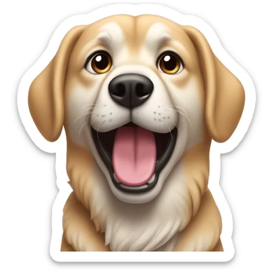Perro con la lengua fuera sticker