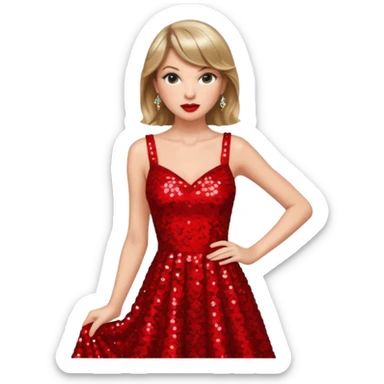 Glitter background with red album Taylor Swift sticker