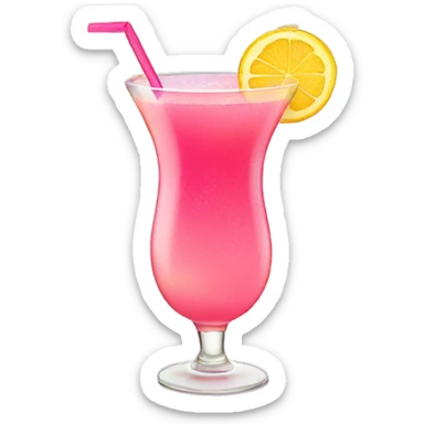 sun beach pink coctail sticker