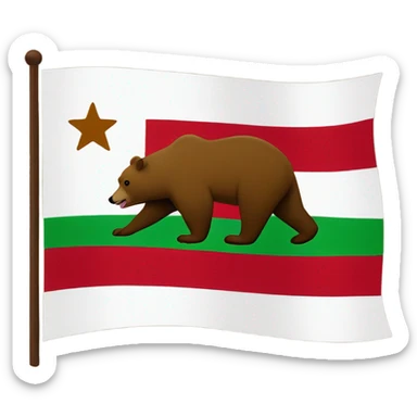 New California Republic flag sticker
