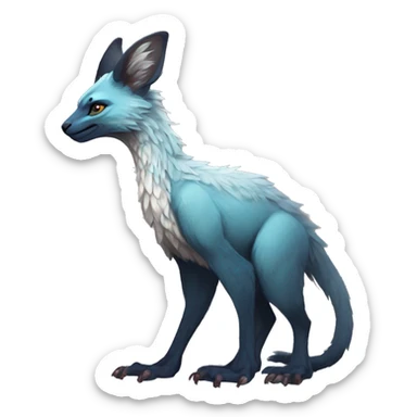 Modern Realistic Rare Fantasy Vernid-Trico-species by LiLaiRa full body sticker