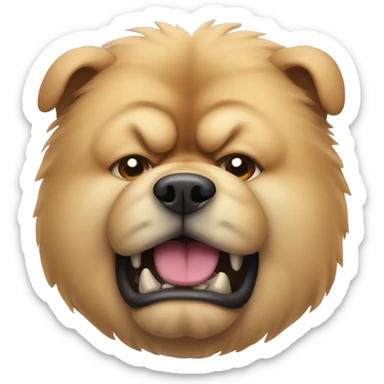 chow chow angry boredom sticker