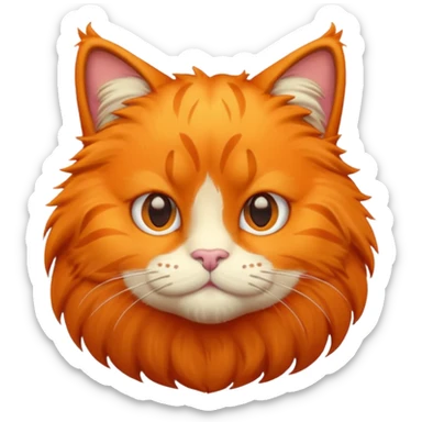 Big orange saviour cat emoji sticker