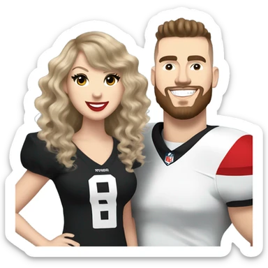 Taylor swift and Travis Kelce sticker