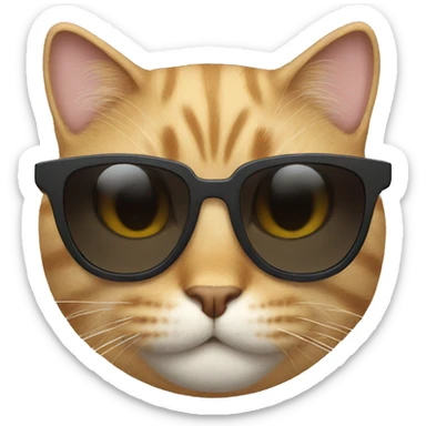 Cat with sunglasses sticker