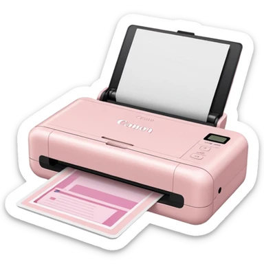 Pale Pink Canon Portable Scanner sticker