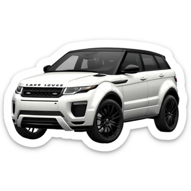 2024 black LandRover evoque with black rims, black trim and black interior  sticker
