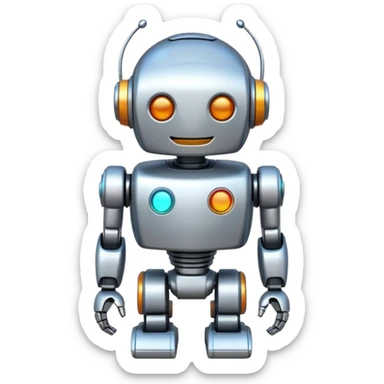 depict the concept of AI in a fun way sticker