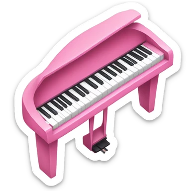 pink piano sticker
