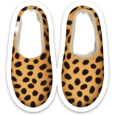 cheetah print slippers sticker